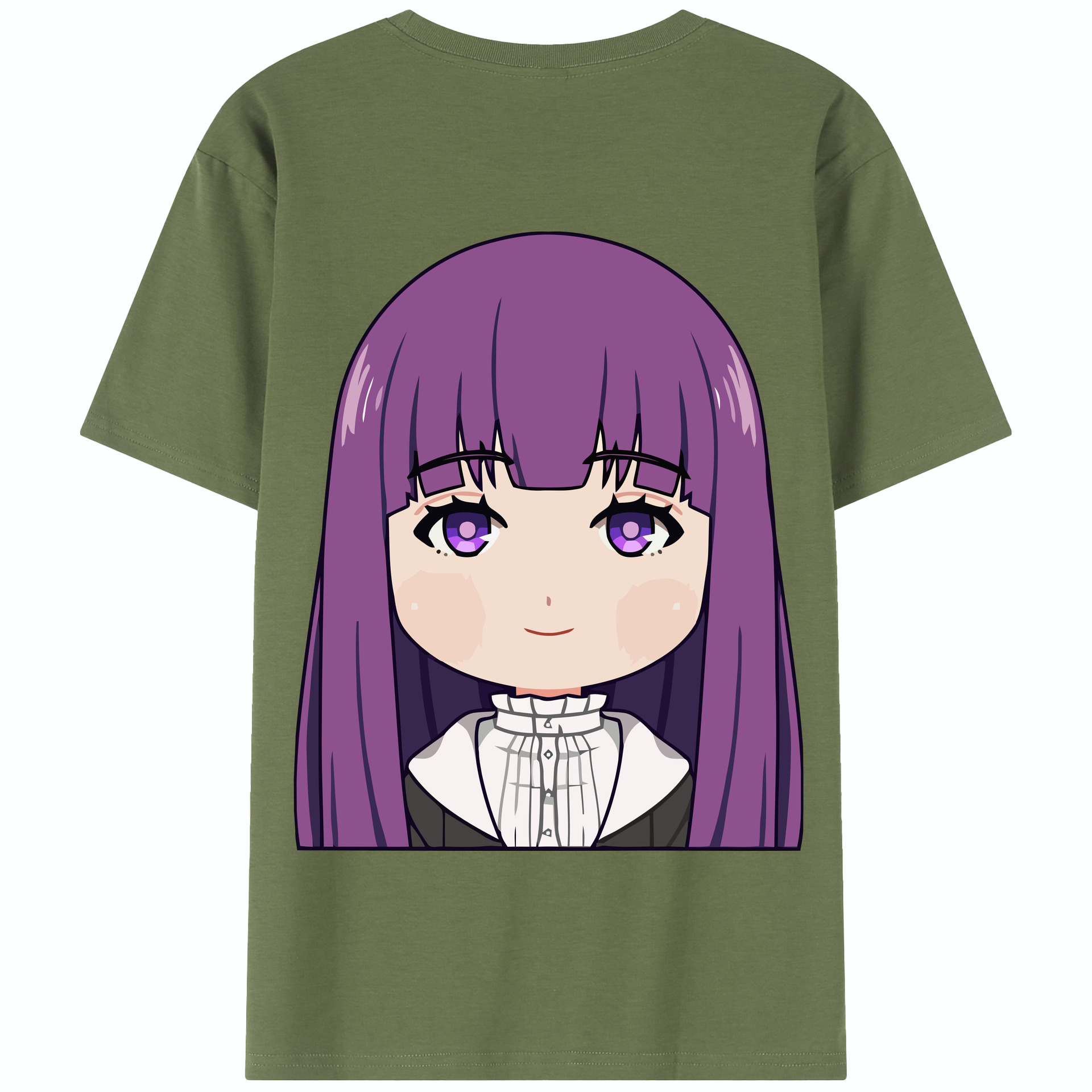 （画像用） 葬送のフリーレン Frieren 綿100％半袖Tシャツ（背面プリント）